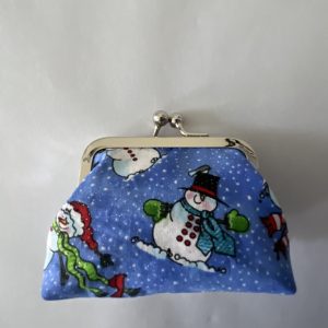 Small Purse With Sparkly Snowmen